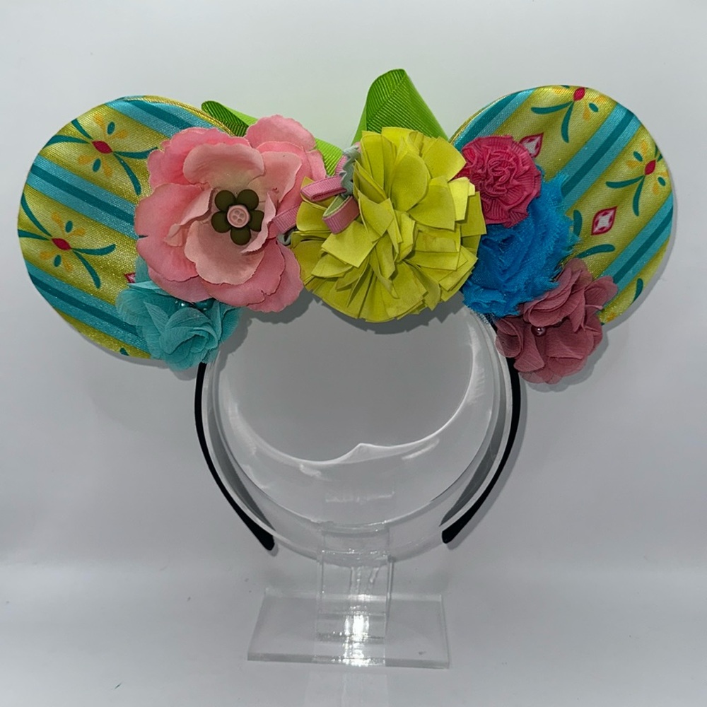 Frozen Anna Inspired Minnie Ears Headband with Bows & Sequins